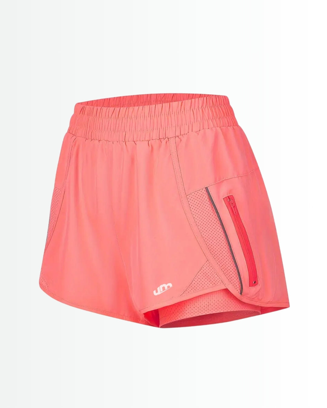 Short feminino de academia ActiveKnit - Dupla Face