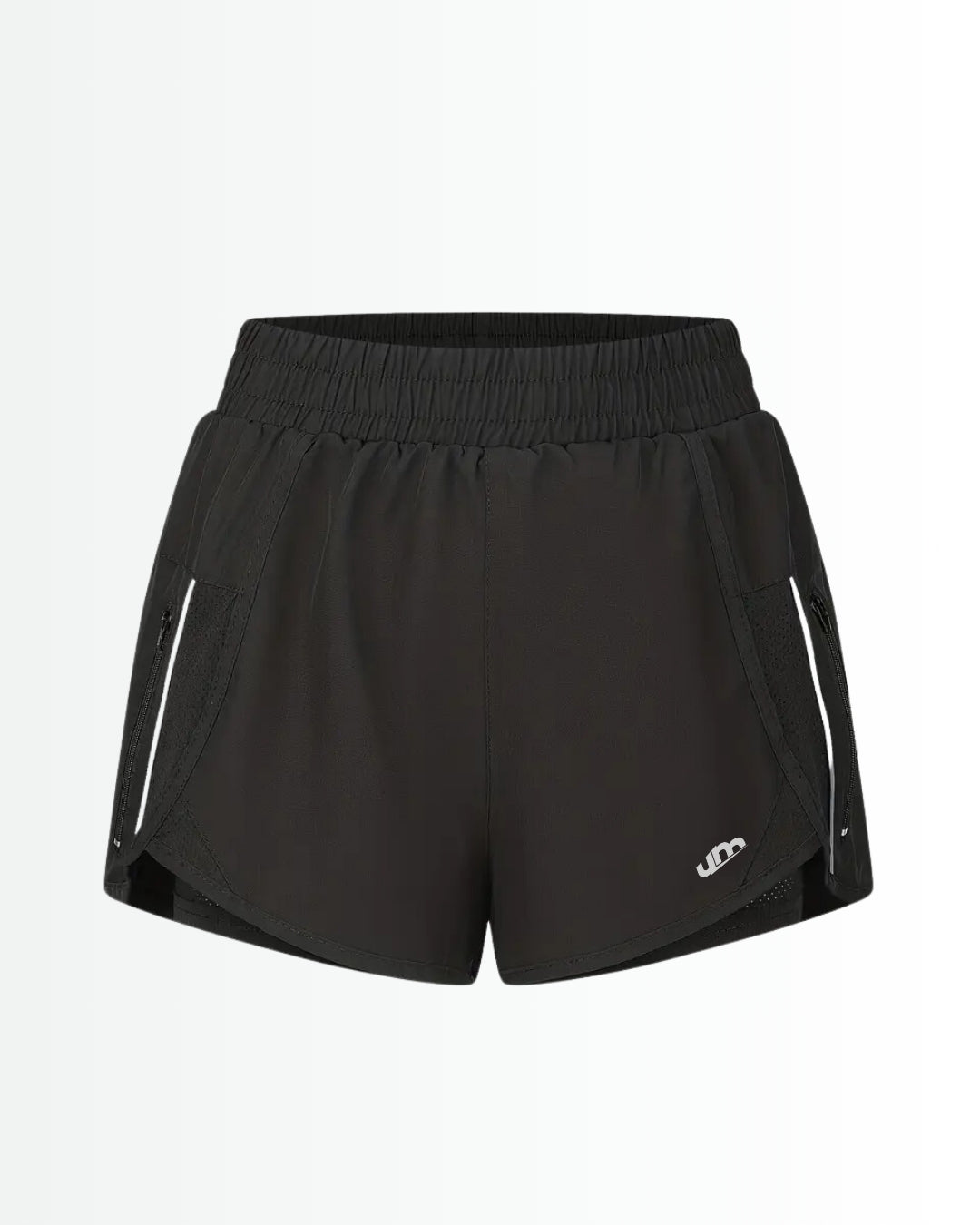 Short feminino de academia ActiveKnit - Dupla Face