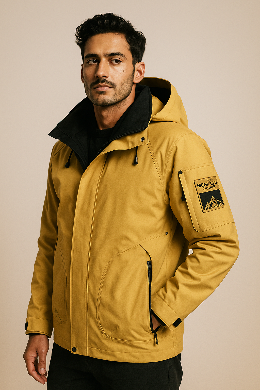 Jaqueta Masculina Impermeável Com Capuz Softshell