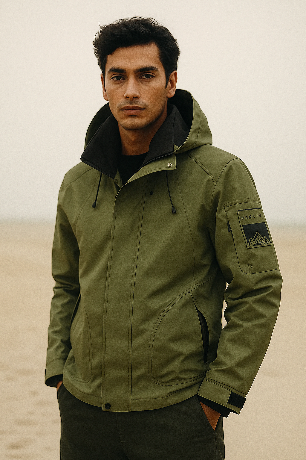 Jaqueta Masculina Impermeável Com Capuz Softshell