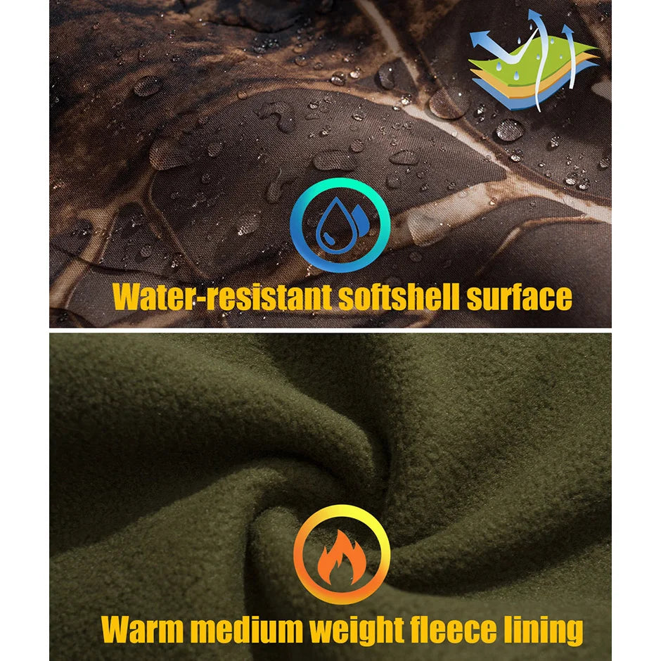 Jaqueta Tática Masculina Camuflada Impermeável com Capuz