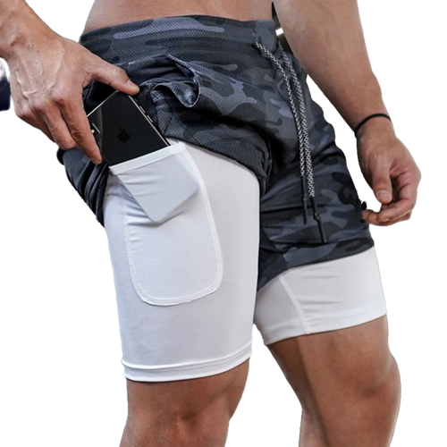 Shorts Fitness 2 Em 1 - Tecnologia Térmico de Compressão