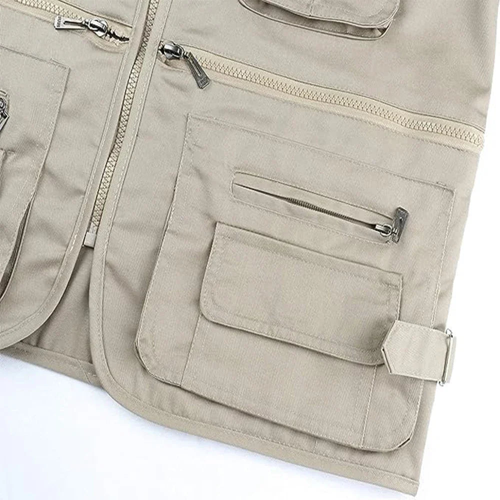 Colete de Pesca - Tático, Multi-bolsos, Leve e Casual