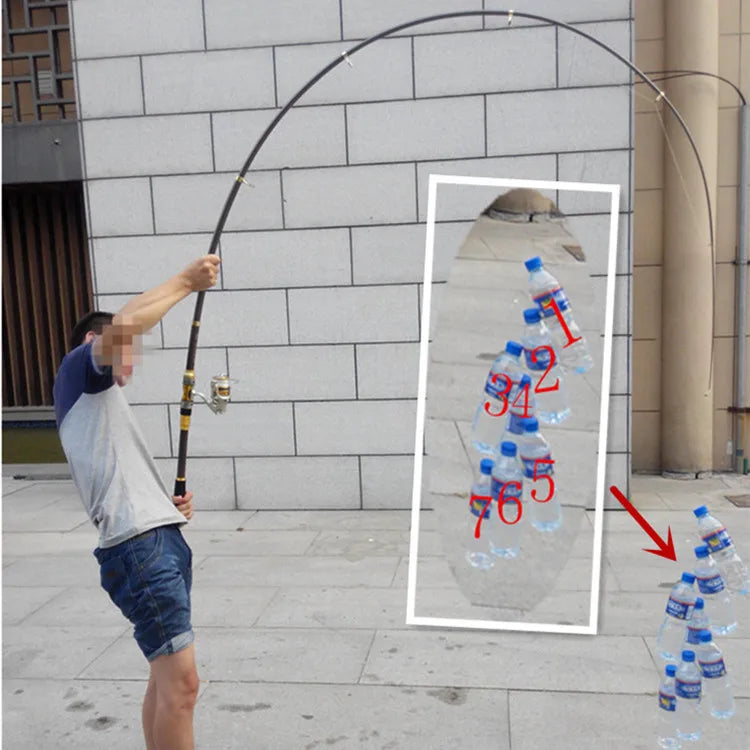 Vara de Pesca Telescópica Profissional para Molinete - 2,1m a 3,6m