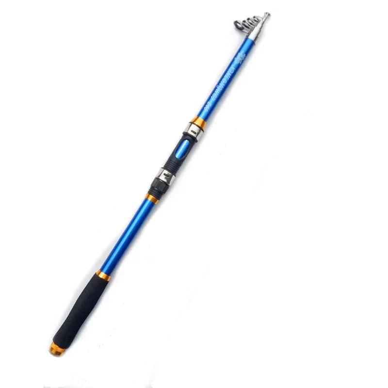 Vara de Pesca Telescópica Profissional para Molinete - 2,1m a 3,6m