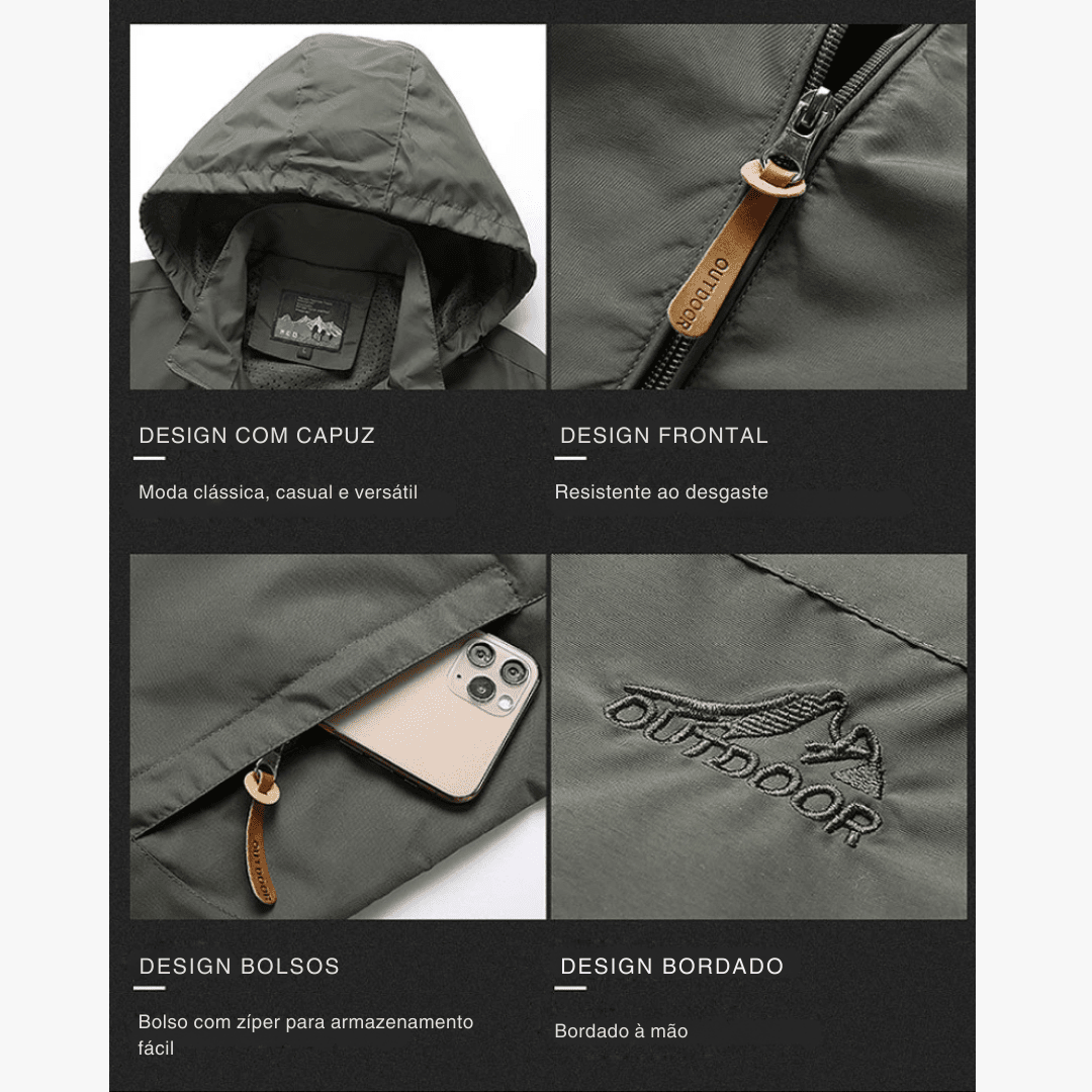 Jaqueta Masculina Outdoor Impermeável