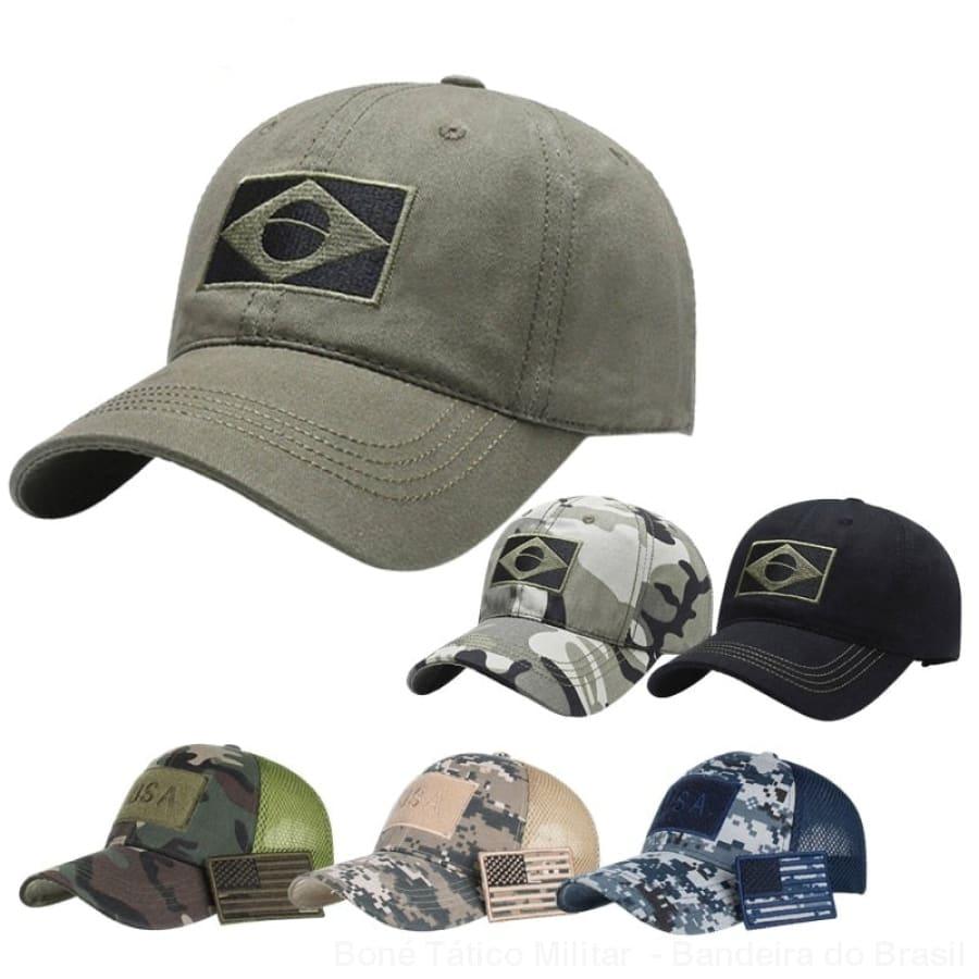 Boné Tático Militar - Bandeira Do Brasil