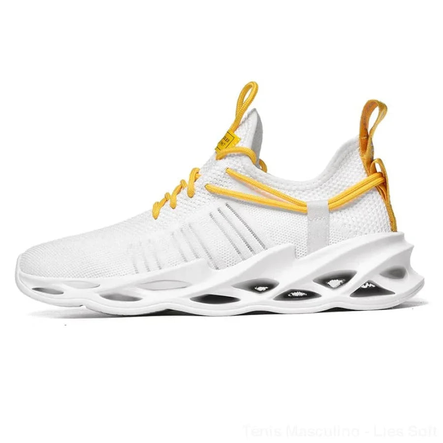 Tênis Masculino - Lies Soft Branco E Amarelo / 34 09