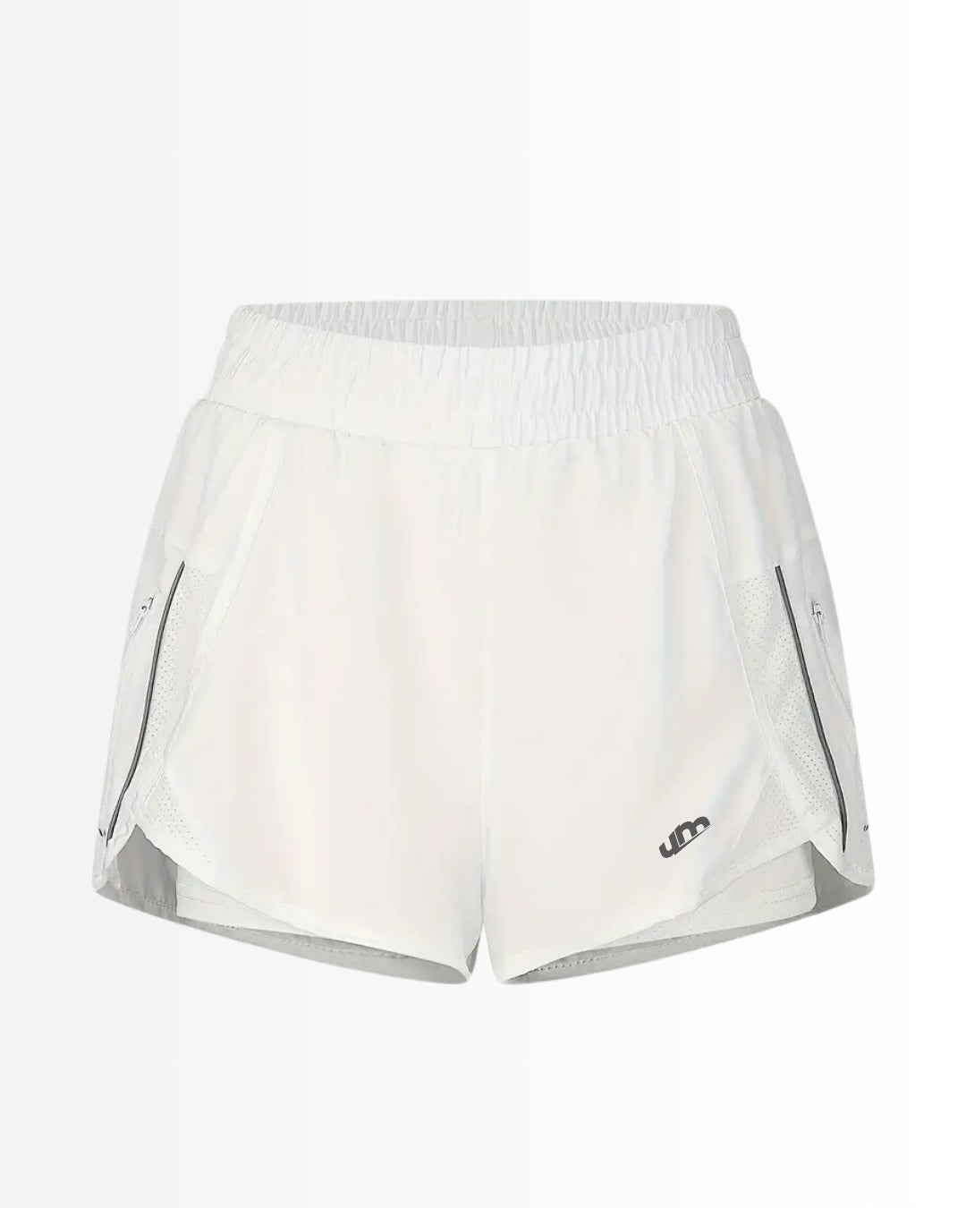 Short feminino de academia ActiveKnit - Dupla Face