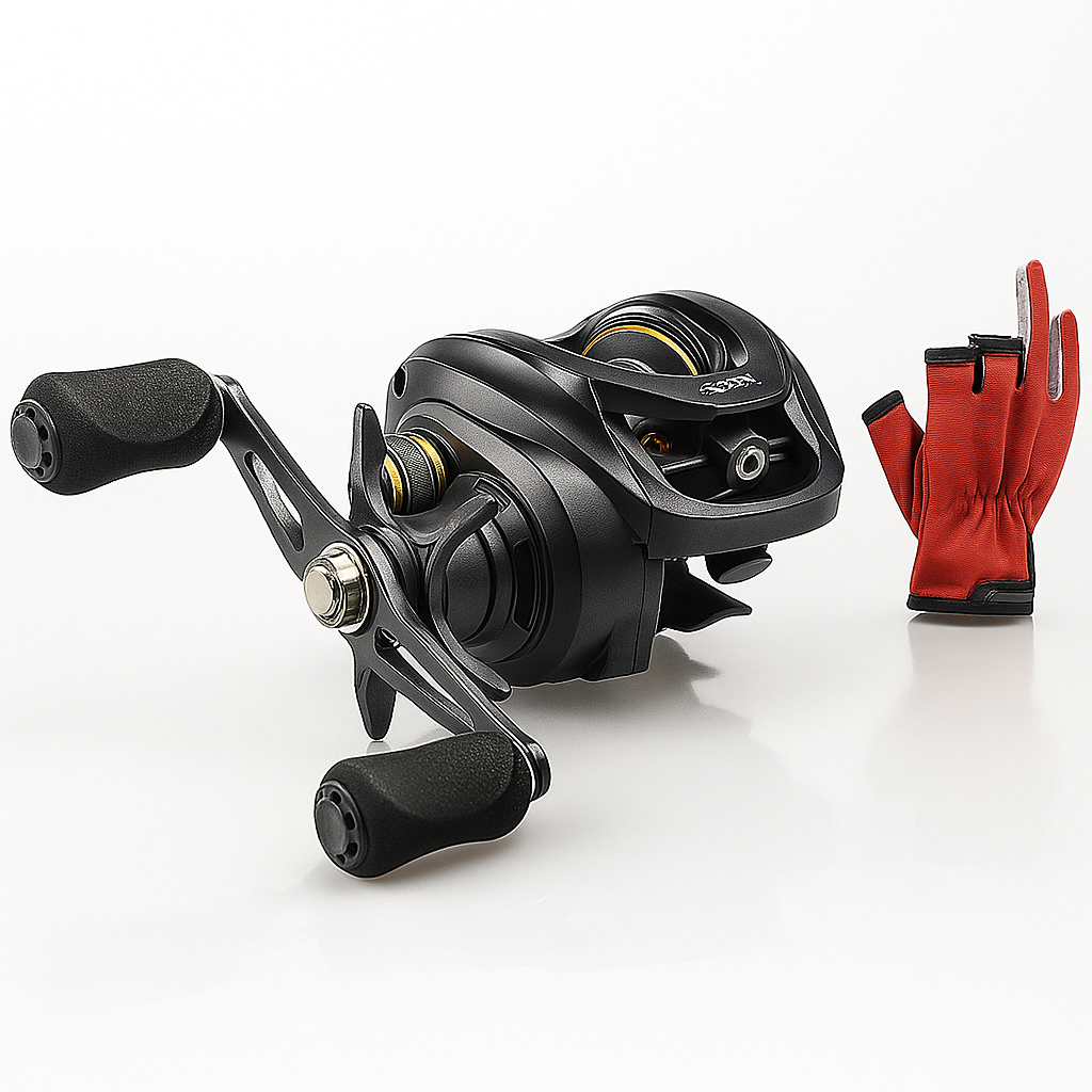 Carretilha 7.1:1 De Pesca Freio Magnético Para Água Doce e Salgada