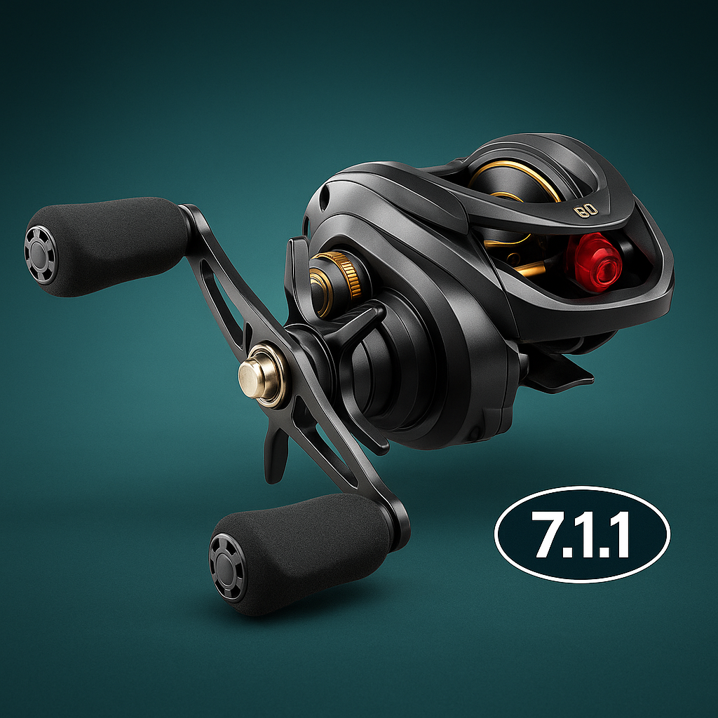 Carretilha 7.1:1 De Pesca Freio Magnético Para Água Doce e Salgada