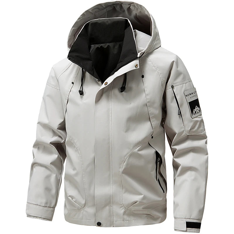 Jaqueta Masculina Impermeável Com Capuz Softshell