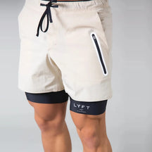 Shorts Masculinos 2 em 1 para Treino com Secagem Rápida
