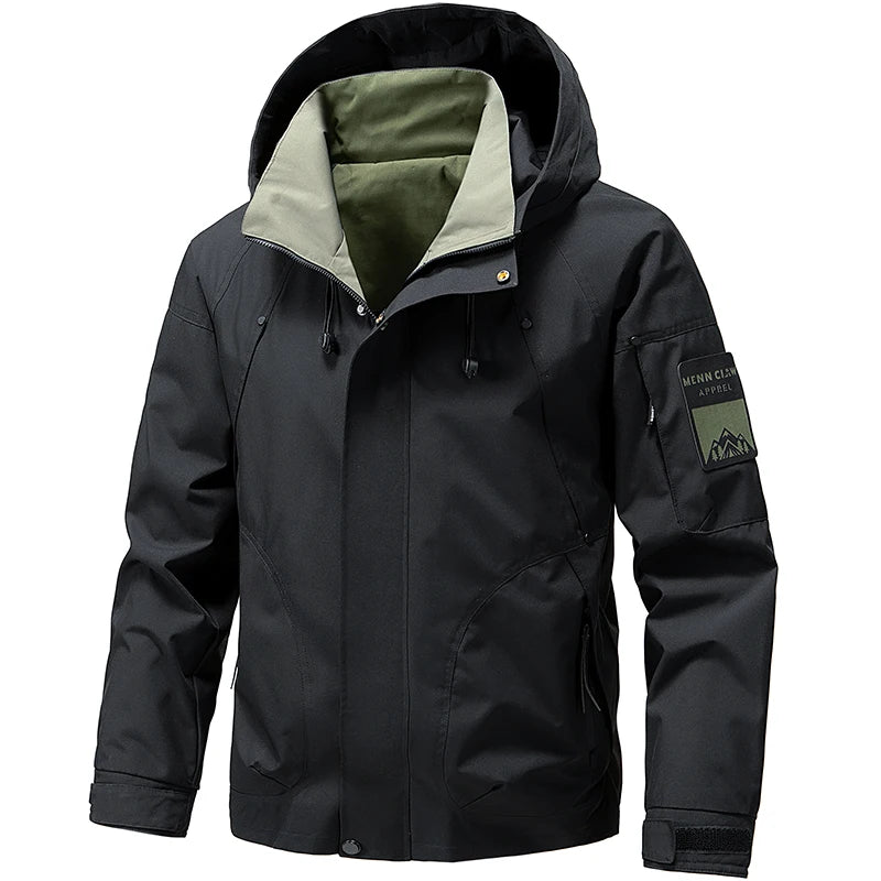 Jaqueta Masculina Impermeável Com Capuz Softshell
