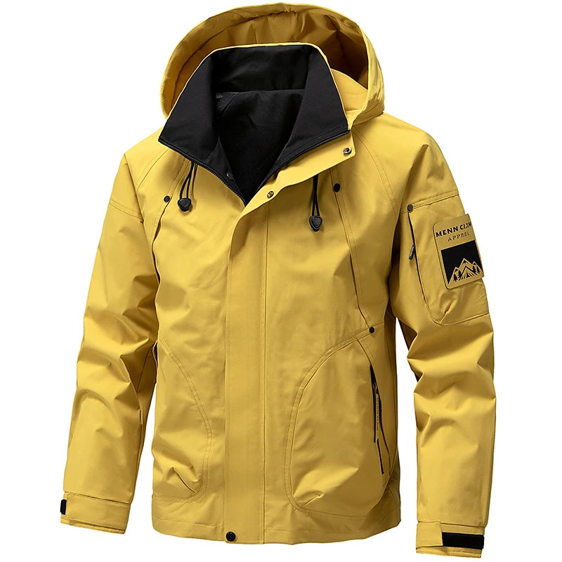 Jaqueta Masculina Impermeável Com Capuz Softshell