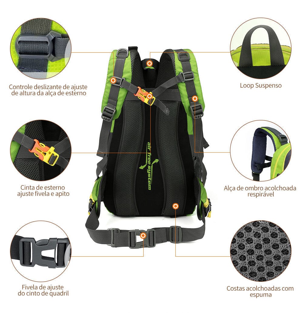 Mochila Camping Impermeável 40L - Desportivo Trekking
