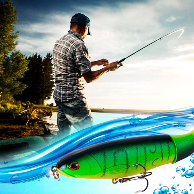 Kit Iscas Artificiais Giratória para Pesca