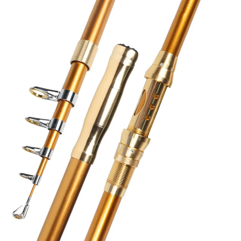 Vara de Pesca Telescópica Profissional para Molinete - 2,1m a 3,6m